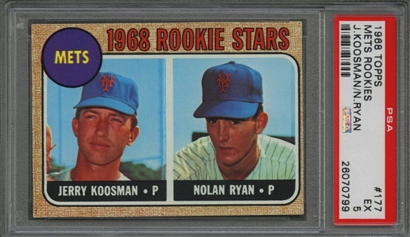 1968 Topps #177 Nolan Ryan Rookie Card - PSA EX 5